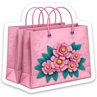 Shopping bags girly  sticker
