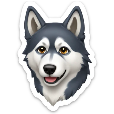 Husky with wolf colors  sticker
