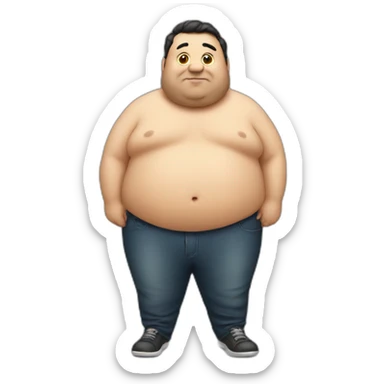 Fat Long Men sticker