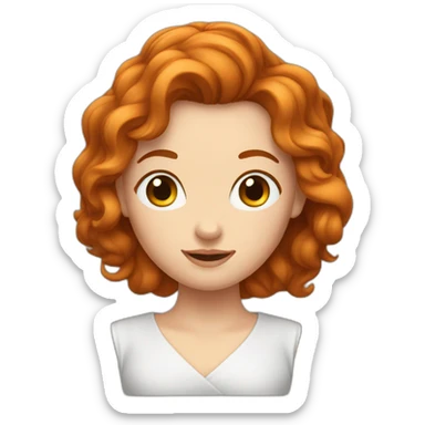 Femme rousse avec une hache sticker