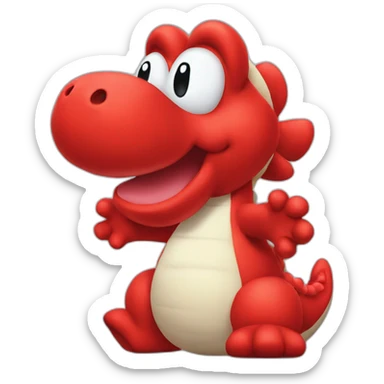 red yoshi sticker