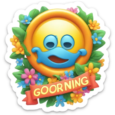 Good Morning sign  sticker