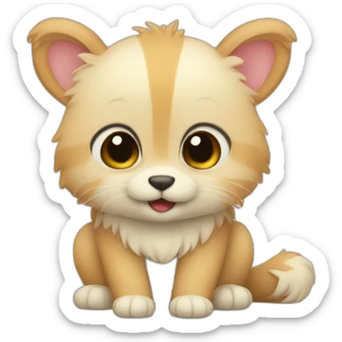 cute color animals sticker