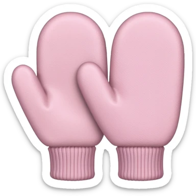 pastel pink pair of mittens sticker