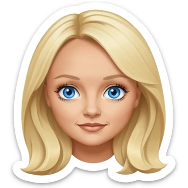 Emma Bunton with blue eyes sticker