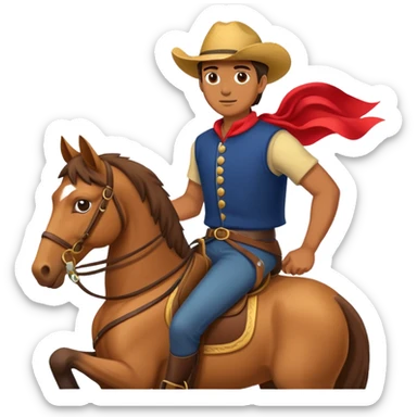 guy on a horse sticker