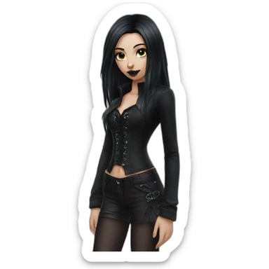 Goth sexy girl sticker