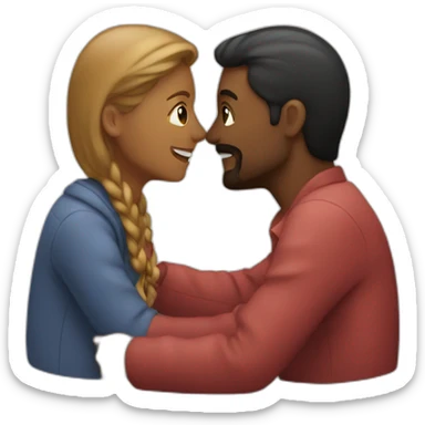 A date between two person who love each other sticker