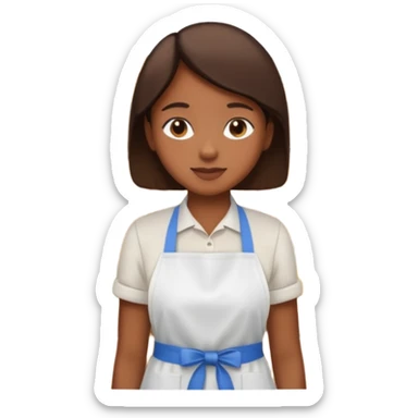 a single 2D line-drawn character + small bright shop sticker