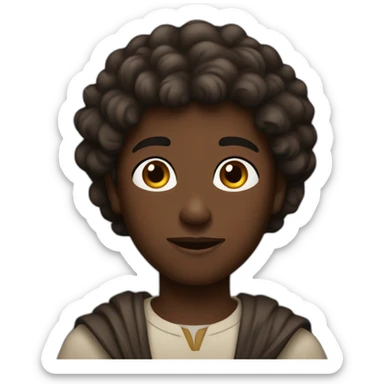 Young James the great darkish skin color from bible sticker