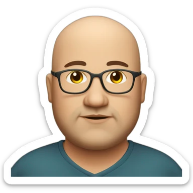 A fat, bald man that is a Latin teacher  sticker