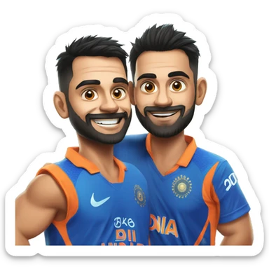 virat kholi with dhoni sticker