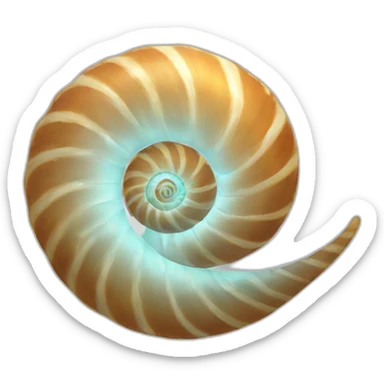 spiral shell sticker