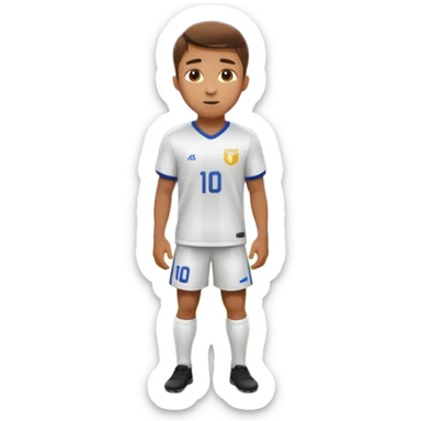 Determined soccer player standing on field, stadium lights glowing, cinematic lighting, realistic sports photo sticker