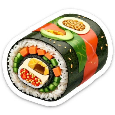 vegan kimbap single piece sticker