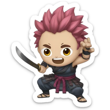 Gojo fighting sukuna sticker