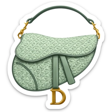 light green dior saddle bag sticker