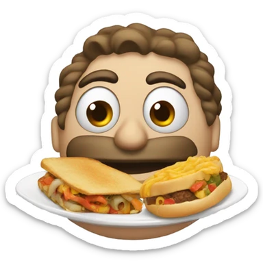 Plato de comida dominicana sticker