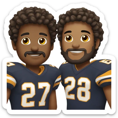Two football best friends sticker