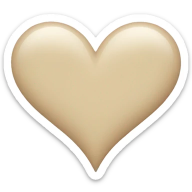 light beige heart sticker