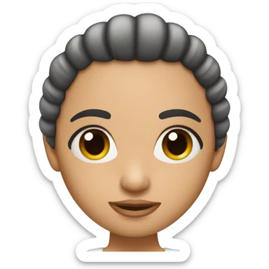 bailarina morocha con flequillo sticker