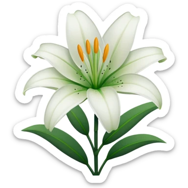  lillies black outline sticker