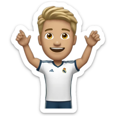 Jude Bellingham with Real Madrid T-shirt with his arms open sticker