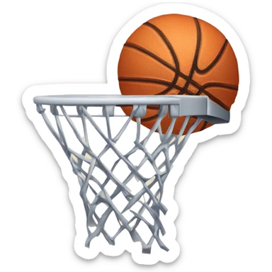 basketball hoop broken sticker