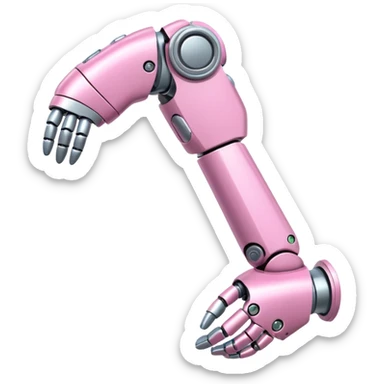 pink robotic cybernatic arm sticker