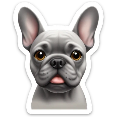 Grey French bulldog sticker