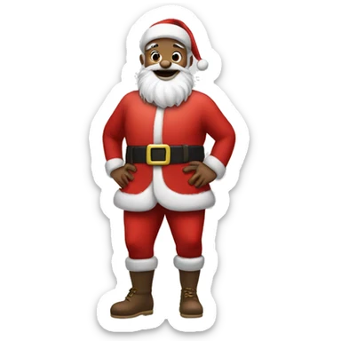 santa claus with a skirt sticker