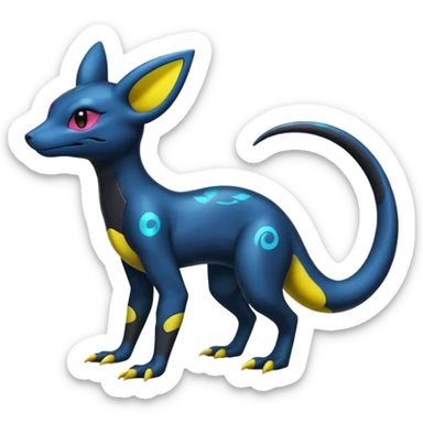 Shiny Salandit-Umbreon-Noibat-Hybrid (Full body) sticker