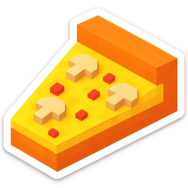 pizza with mushroom toppings sticker