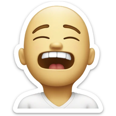 Smiling in pain sticker