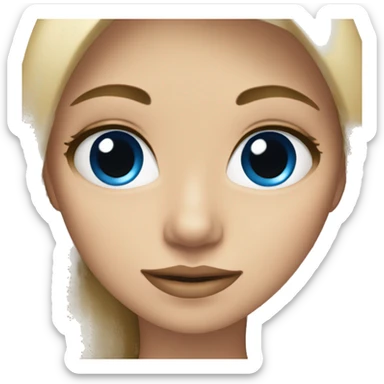 Dirty blonde girl with blue eyes sticker