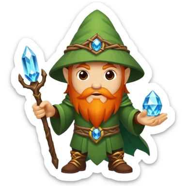 druid character sudden idea crystal flash sticker