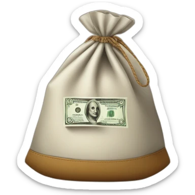 ladrón con bolsa de dinero en el ombro sticker