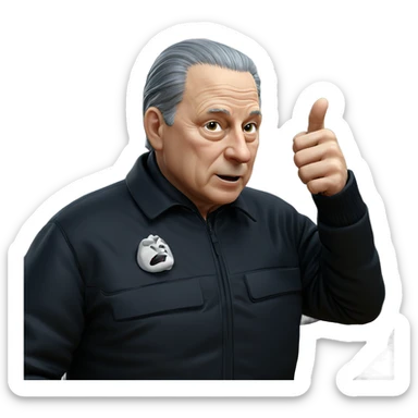 old man in black jacket sticker