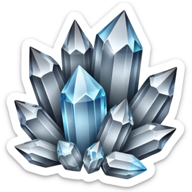 Crystals Grey sticker