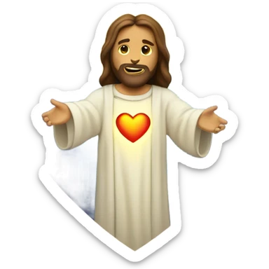 Jesus And heart sticker