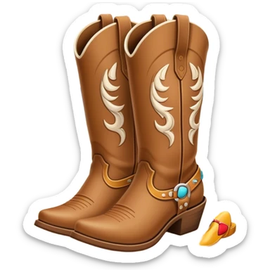 Cowgirl boots on a beachtow  sticker