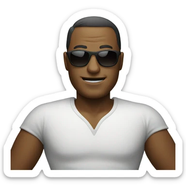 Apple man with sunglasses sticker