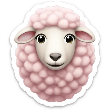 Light pink sheep sticker