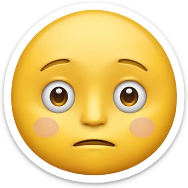 a mewing thinking emoji sticker