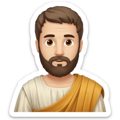 ancient greek writer with beard sticker