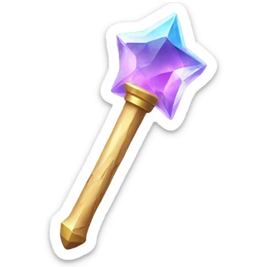 Crystal wand sticker