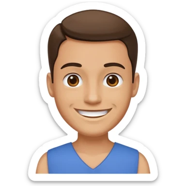 blue dress man sticker