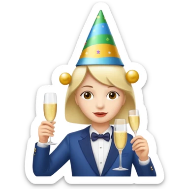 The holiday season party sticker