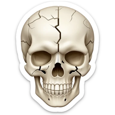 Mind blown skull sticker