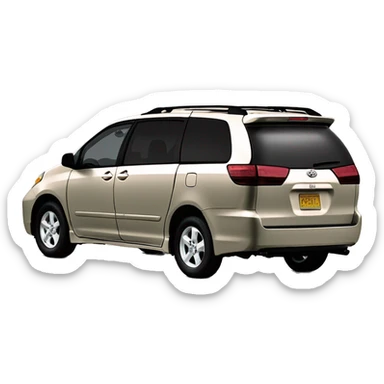 2004 toyota sienna XLE red 100% identical to real 2004 Toyota sienna sticker